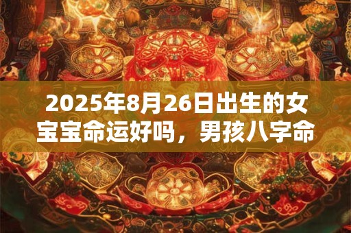 2025年8月26日出生的女宝宝命运好吗，男孩八字命运查询