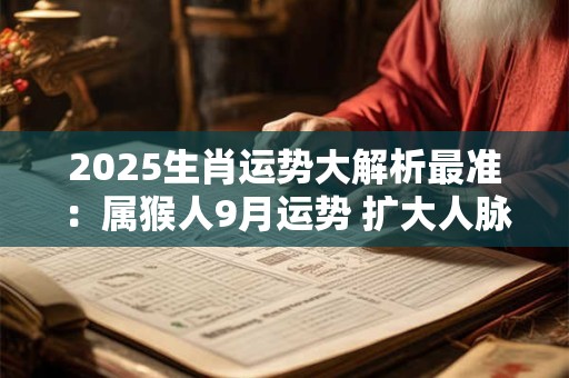 2025生肖运势大解析最准：属猴人9月运势 扩大人脉感情升温