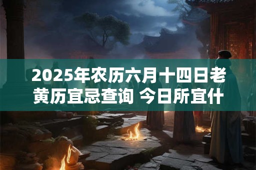 2025年农历六月十四日老黄历宜忌查询 今日所宜什么