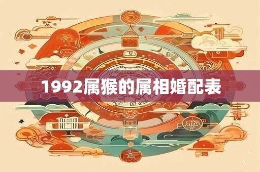1992属猴的属相婚配表