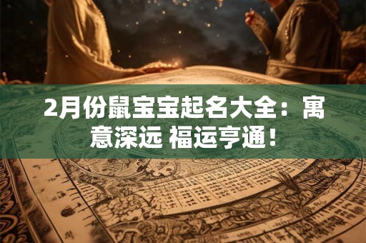 2月份鼠宝宝起名大全：寓意深远 福运亨通！