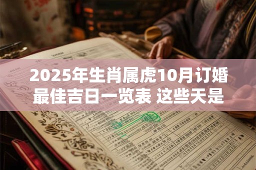 2025年生肖属虎10月订婚最佳吉日一览表 这些天是好日子