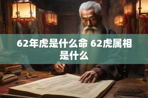 62年虎是什么命 62虎属相是什么