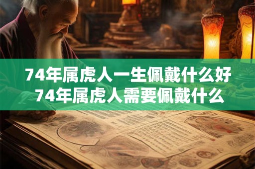 74年属虎人一生佩戴什么好 74年属虎人需要佩戴什么物品