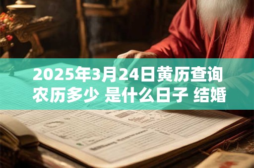 2025年3月24日黄历查询 农历多少 是什么日子 结婚吉时