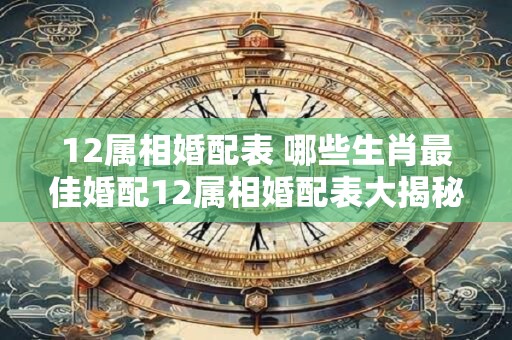 12属相婚配表 哪些生肖最佳婚配12属相婚配表大揭秘