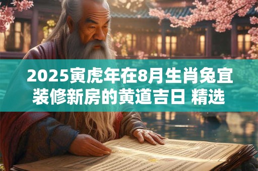 2025寅虎年在8月生肖兔宜装修新房的黄道吉日 精选装修吉日