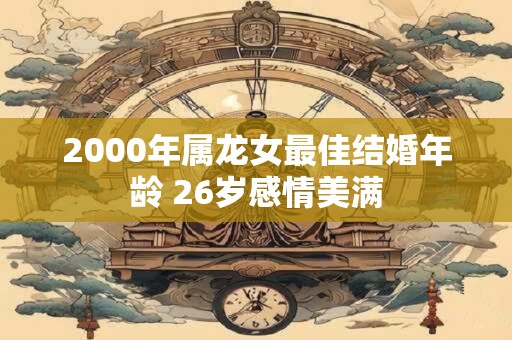 2000年属龙女最佳结婚年龄 26岁感情美满
