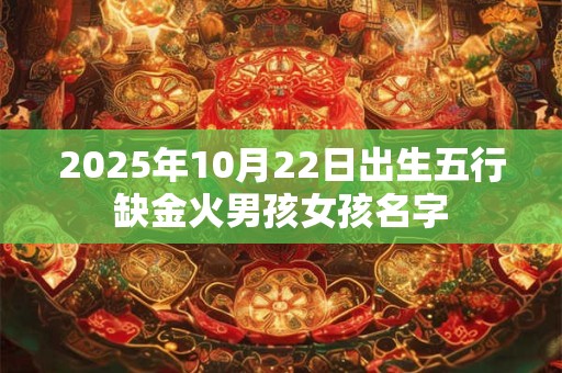 2025年10月22日出生五行缺金火男孩女孩名字