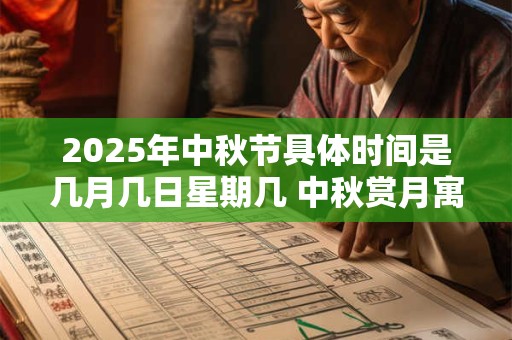 2025年中秋节具体时间是几月几日星期几 中秋赏月寓意团圆