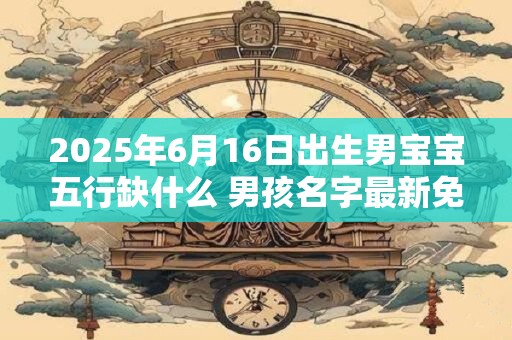 2025年6月16日出生男宝宝五行缺什么 男孩名字最新免费版