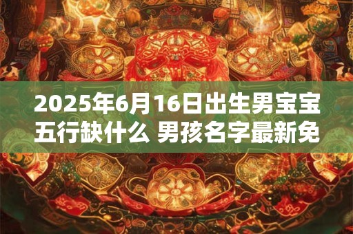 2025年6月16日出生男宝宝五行缺什么 男孩名字最新免费版