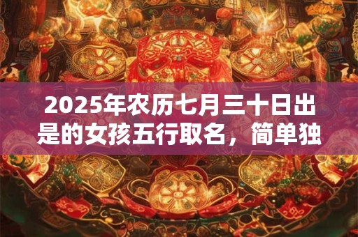 2025年农历七月三十日出是的女孩五行取名，简单独特的女宝宝名字