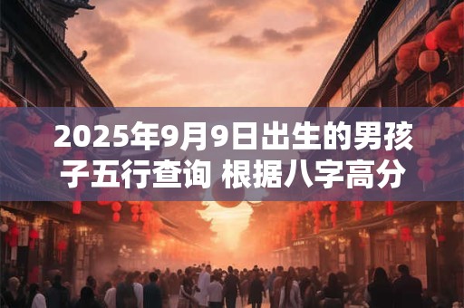 2025年9月9日出生的男孩子五行查询 根据八字高分起名