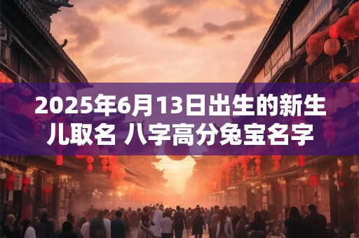 2025年6月13日出生的新生儿取名 八字高分兔宝名字