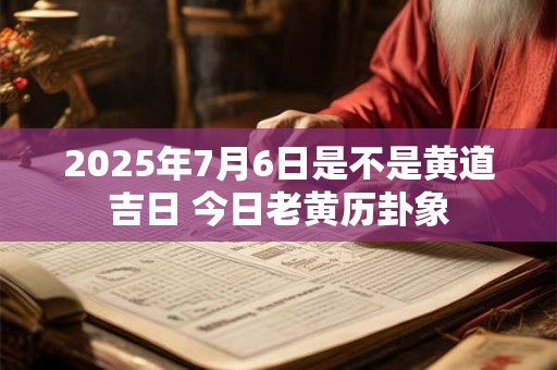 2025年7月6日是不是黄道吉日 今日老黄历卦象