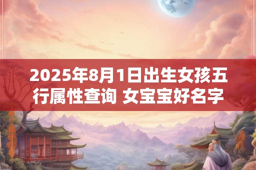2025年8月1日出生女孩五行属性查询 女宝宝好名字合集