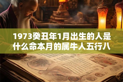 1973癸丑年1月出生的人是什么命本月的属牛人五行八字查询