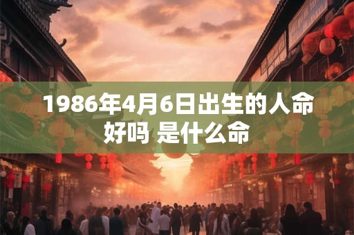 1986年4月6日出生的人命好吗 是什么命