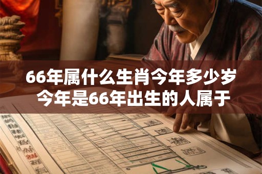 66年属什么生肖今年多少岁 今年是66年出生的人属于哪个生肖他们今年多少岁了