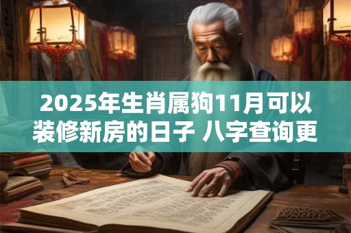 2025年生肖属狗11月可以装修新房的日子 八字查询更精准