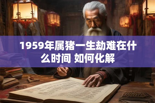 1959年属猪一生劫难在什么时间 如何化解