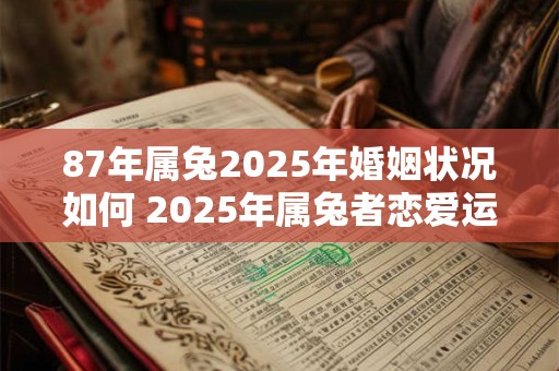 87年属兔2025年婚姻状况如何 2025年属兔者恋爱运如何