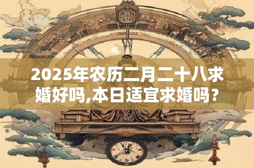 2025年农历二月二十八求婚好吗,本日适宜求婚吗？