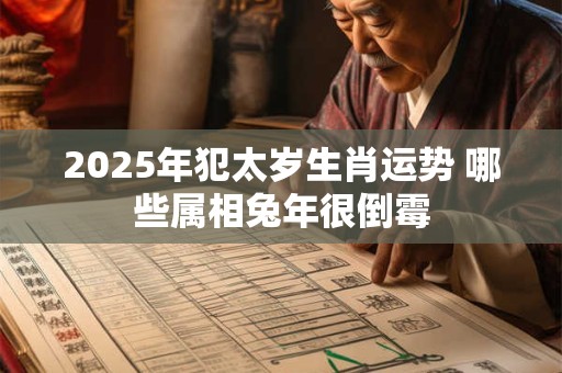 2025年犯太岁生肖运势 哪些属相兔年很倒霉 2025年犯太岁生肖运势 哪些属相兔年很倒霉