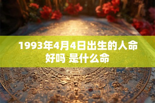 1993年4月4日出生的人命好吗 是什么命