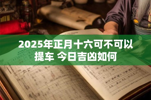 2025年正月十六可不可以提车 今日吉凶如何