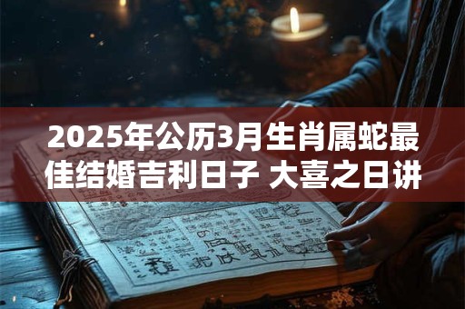 2025年公历3月生肖属蛇最佳结婚吉利日子 大喜之日讲究什么