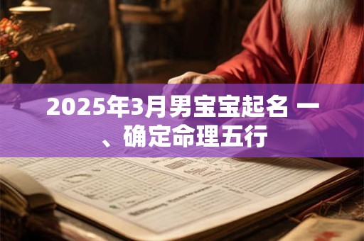 2025年3月男宝宝起名 一、确定命理五行 2025年3月男宝宝起名 一、确定命理五行