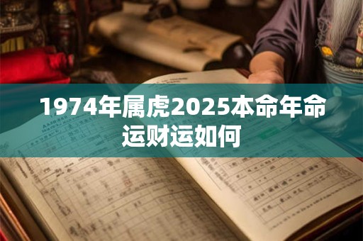 1974年属虎2025本命年命运财运如何