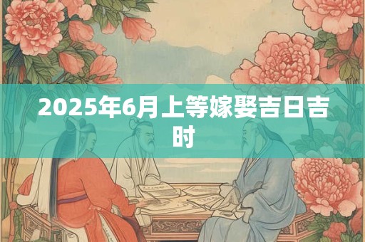 2025年6月上等嫁娶吉日吉时