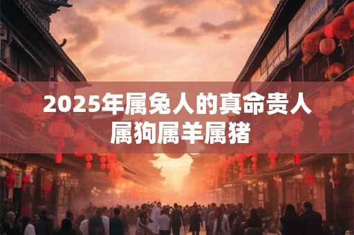 2025年属兔人的真命贵人 属狗属羊属猪 2025年属兔人的真命贵人 属狗属羊属猪