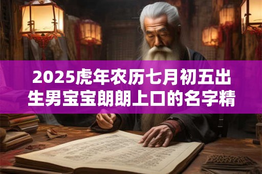 2025虎年农历七月初五出生男宝宝朗朗上口的名字精选