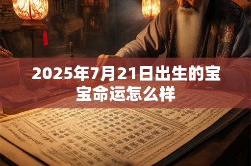 2025年7月21日出生的宝宝命运怎么样