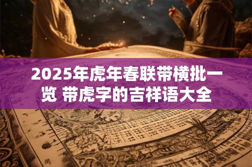 2025年虎年春联带横批一览 带虎字的吉祥语大全