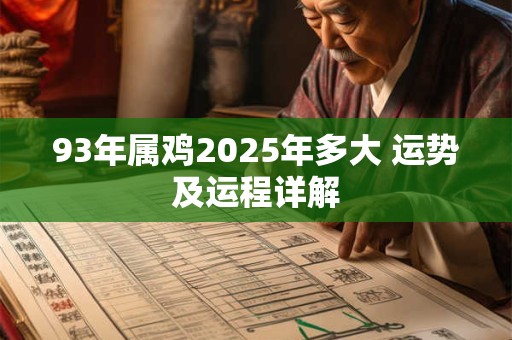 93年属鸡2025年多大 运势及运程详解