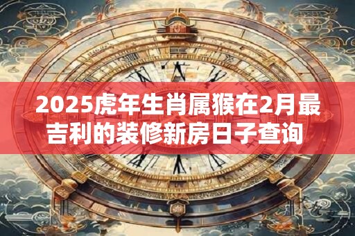 2025虎年生肖属猴在2月最吉利的装修新房日子查询 宜忌分析 2025虎年生肖属猴在2月最吉利的装修新房日子查询 宜忌分析