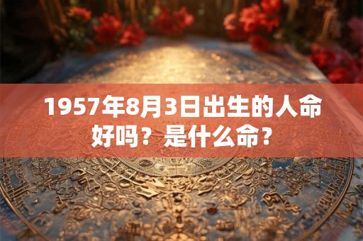 1957年8月3日出生的人命好吗？是什么命？