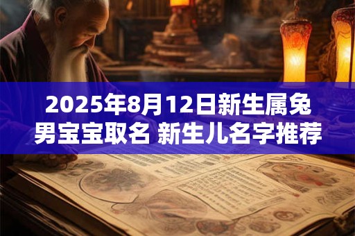 2025年8月12日新生属兔男宝宝取名 新生儿名字推荐