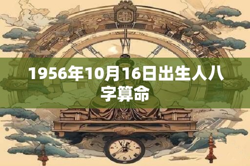 1956年10月16日出生人八字算命 1956年10月16日出生人八字算命