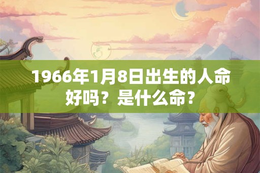 1966年1月8日出生的人命好吗？是什么命？