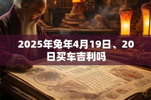 2025年兔年4月19日、20日买车吉利吗