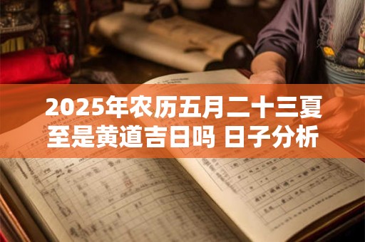 2025年农历五月二十三夏至是黄道吉日吗 日子分析
