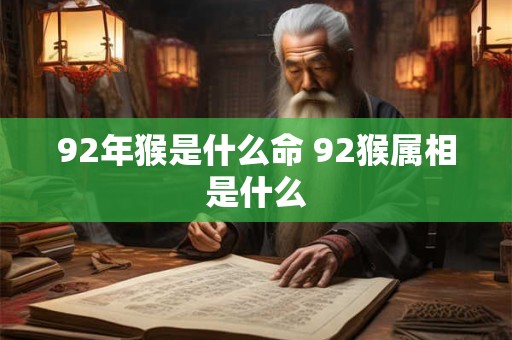 92年猴是什么命 92猴属相是什么