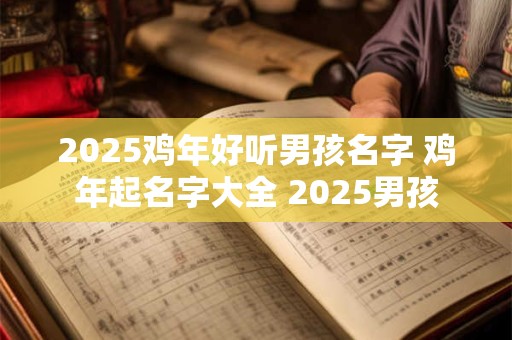 2025鸡年好听男孩名字 鸡年起名字大全 2025男孩