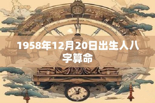 1958年12月20日出生人八字算命